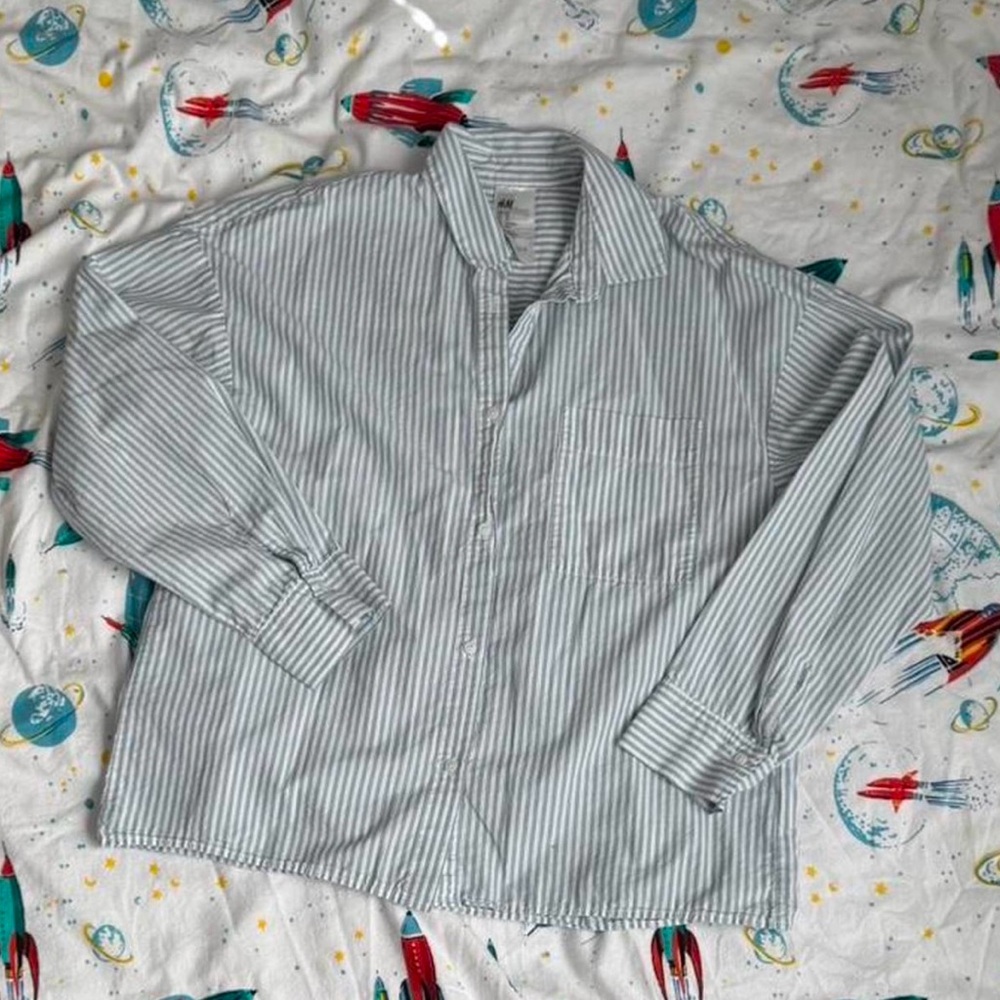Striped Button-Up Shirt